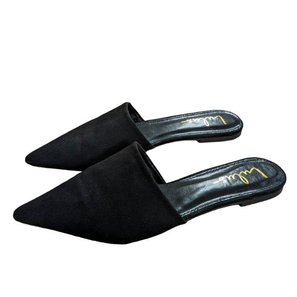 Lulu's Shoes Lulus Black Microfiber Mule Slides Size Poshmark